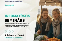 Atpūtas un ceļojumu piedāvājumi 02.02.2026 - 04.02.2026 Seminārs pārtikas un dzērienu ražotājiem Valmieras novada Tūrisma pārvalde