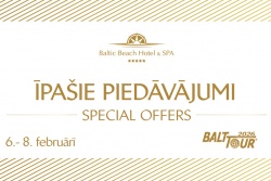 Atpūtas un ceļojumu piedāvājumi 07.02.2026 - 08.02.2026 Atlaides līdz 40% atpūtai Jūrmalā! Baltic Beach Hotel & SPA