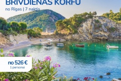 Atpūtas un ceļojumu piedāvājumi 26.02.2026 - 05.03.2026 Brīvdienas KORFU On-line ceļojumi Estravel