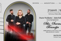 Atpūtas un ceļojumu piedāvājumi 15.03.2026 - 22.03.2026 Franču mūzikas programma "Akustikā" Valmieras novada Tūrisma pārvalde