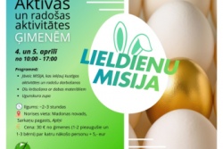 Atpūtas un ceļojumu piedāvājumi 01.04.2026 - 04.04.2026 Lieldienu misija atpūtas kompleksā "Apīņi" Madonas TIC