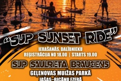 SUP Sunset Ride Geļenovas muižas parkā