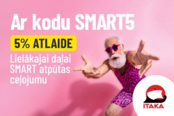 Ar kodu Smart5 atlaides 5%  līdz 30.09.!