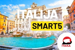 Itālija - atlaide ar kodu SMART5! 