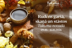 Atpūtas un ceļojumu piedāvājumi 09.10.2026 - 11.10.2026 Rudens garšā, skaņā un stāstos. VisitTukums.lv